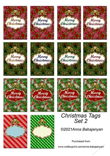 Christmas Tags Set 2
