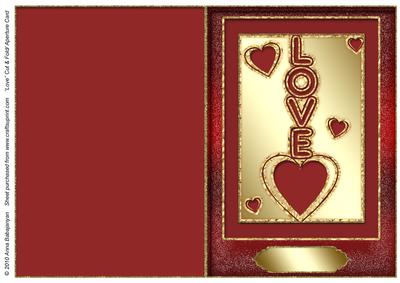 Love Cut & Fold / Aperture Card