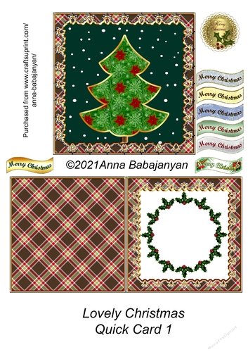 Lovely Christmas Quick Card 1