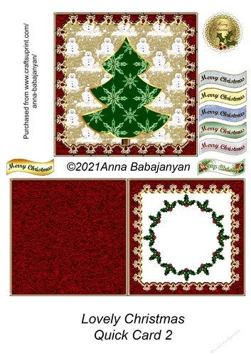 Lovely Christmas Quick Card 2