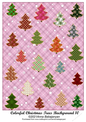 Colorful Christmas Trees Background 10