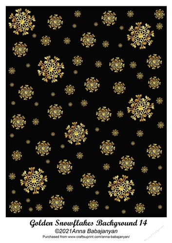 Golden Snowflakes Background 14