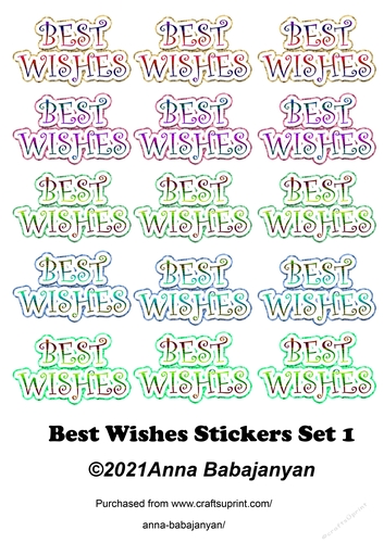 Best Wishes Stickers Set 1