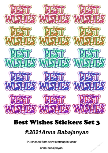 Best Wishes Stickers Set 3