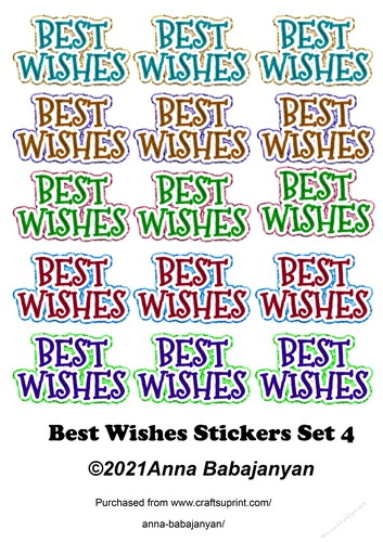 Best Wishes Stickers Set 4