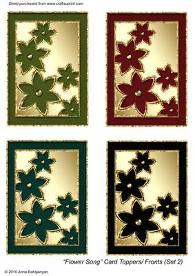 Flower Song Card Toppers /fronts (set 2)