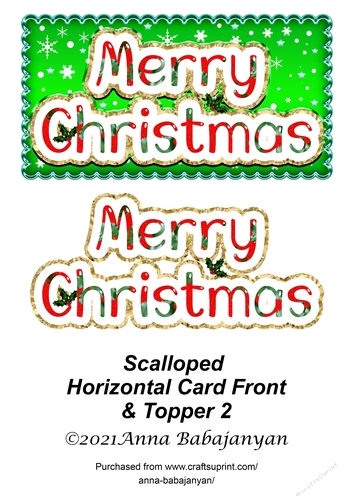 Scalloped Horizontal Card Front & Topper 2