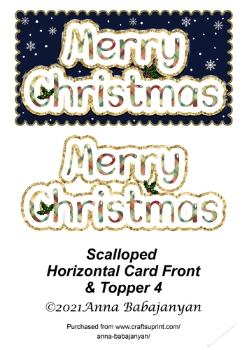 Scalloped Horizontal Card Front & Topper 4