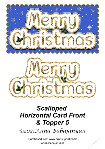 Scalloped Horizontal Card Front & Topper 5