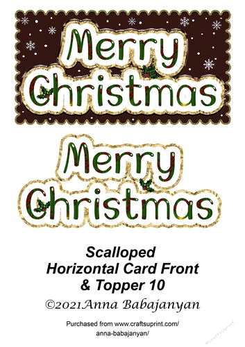 Scalloped Horizontal Card Front & Topper 10
