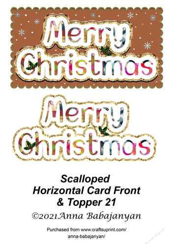 Scalloped Horizontal Card Front & Topper 21