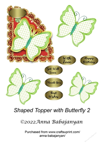 Shaped Topper with Butterfly 2