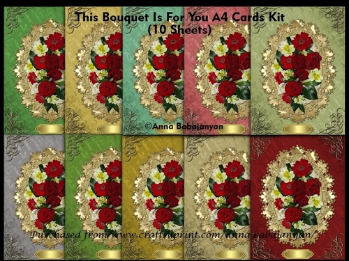 This Bouquet Is For You A4 Cards Kit