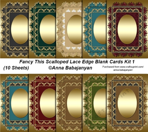 Fancy This Scalloped Lace Edge Blank Cards Kit 1