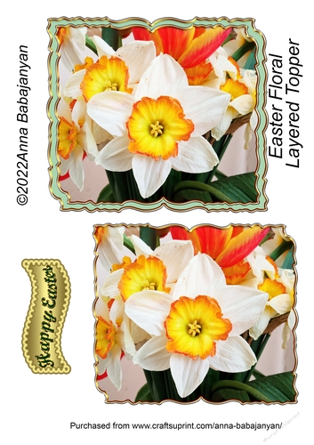 Easter Floral Layered Topper