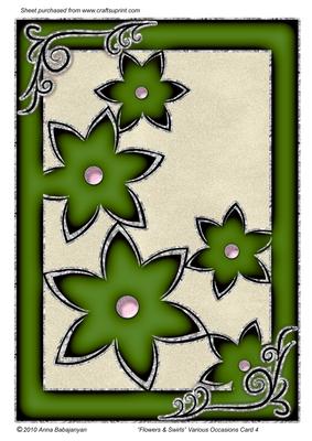 Flowers & Swirls Various Occasions Card 4
