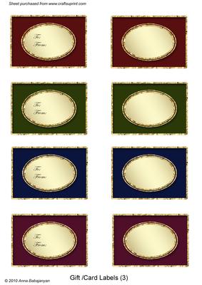 Gift / Card Labels (3)
