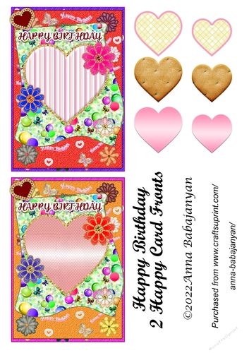 Happy Birthday 2 Happy Card Fronts
