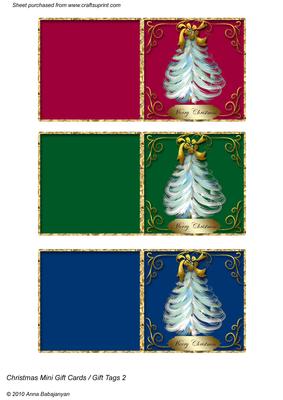 Christmas Mini Gift Cards / Gift Tags 2