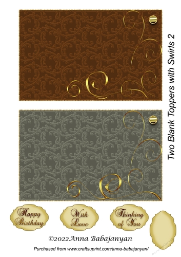 Two Blank Toppers with Swirls 2