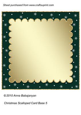 Christmas Scalloped Card Base 5