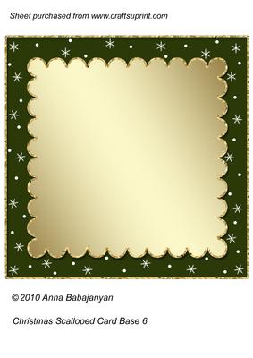 Christmas Scalloped Card Base 6