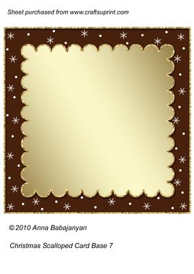 Christmas Scalloped Card Base 7