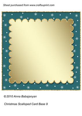 Christmas Scalloped Card Base 9