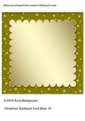 Christmas Scalloped Card Base 10