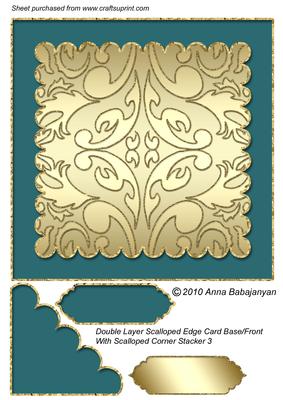 Double Layer Scalloped Edge Card Base / Front 3