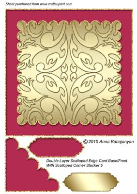 Double Layer Scalloped Edge Card Base / Front 5