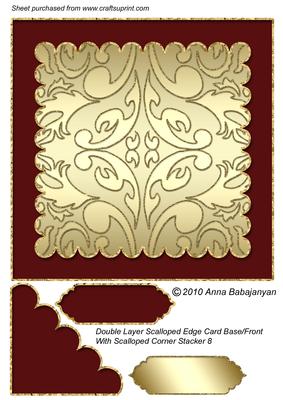 Double Layer Scalloped Edge Card Base / Front 8