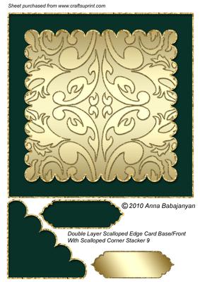 Double Layer Scalloped Edge Card Base / Front 9