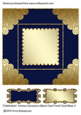 Celebration Various Occasions Blank Card Front Card Base 3