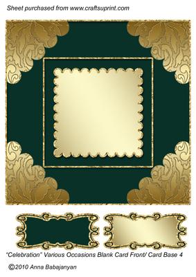 Celebration Various Occasions Blank Card Front Card Base 4