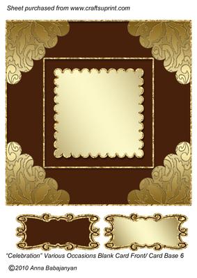 Celebration Various Occasions Blank Card Front Card Base 6