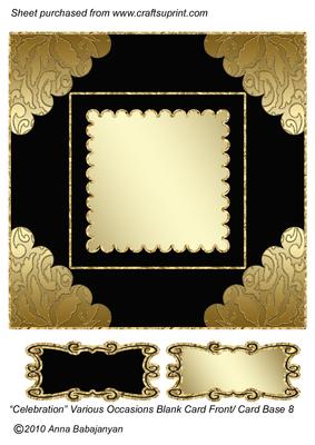 Celebration Various Occasions Blank Card Front Card Base 8