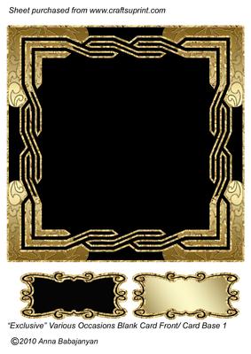 Exclusive Various Occasions Blank Card Front Card Base 1
