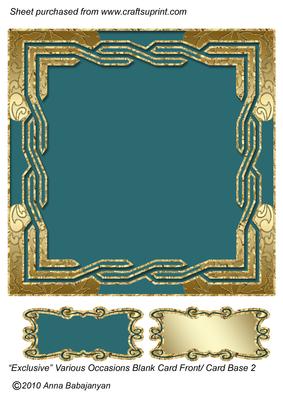 Exclusive Various Occasions Blank Card Front Card Base 2