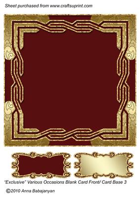 Exclusive Various Occasions Blank Card Front Card Base 3