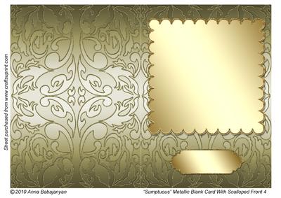 Sumptuous Metallic Blank Card with Scalloped Front 4