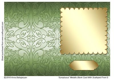 Sumptuous Metallic Blank Card with Scalloped Front 5
