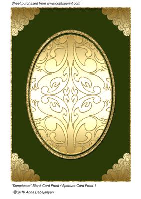 Sumptuous Blank Card Front / Aperture Card Front 1