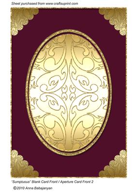 Sumptuous Blank Card Front / Aperture Card Front 2