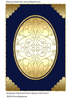 Sumptuous Blank Card Front / Aperture Card Front 4