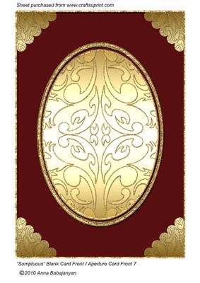 Sumptuous Blank Card Front / Aperture Card Front 7
