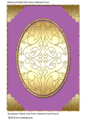 Sumptuous Blank Card Front / Aperture Card Front 9