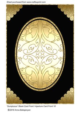Sumptuous Blank Card Front / Aperture Card Front 10