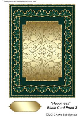 Happiness Blank Card Front 3