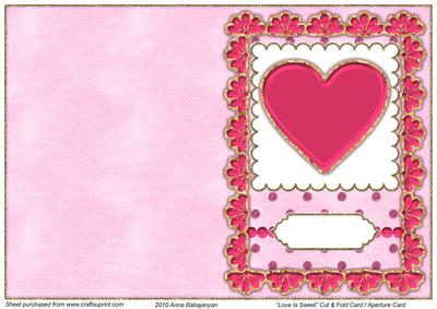 Love is Sweet Cut & Fold Card / Aperture Card